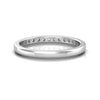 TR070 - half eternity stackable diamond wedding band/ Minimalist dainty ring