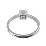 Chic TR011 Diamond Ring: 18k Emerald Cut Illusion