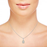 Diamond Pendant Necklace for Women and Girls