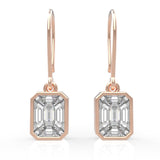Exquisite TE022 Diamond Earrings with French Wires