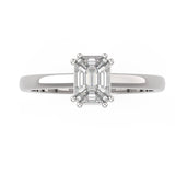 Gorgeous 18k Emerald Cut Illusion TR011 Diamond Ring