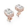 TE012 Elegant Bezel Set Piecut Diamond Earrings