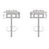 TE013 - 18k Gold Diamond Earrings with Pie Cut Step Mosaic Design
