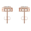  TE013 18k Emerald Cut Illusion Earrings
