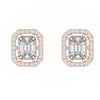 TE013 Emerald Cut Illusion Setting