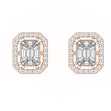 TE013 Emerald Cut Illusion Setting