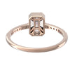 TR018: Classic 18k Emerald Cut Illusion Setting Diamond Ring