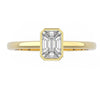 TR019 - Classic 18k Emerald Cut Illusion Ring